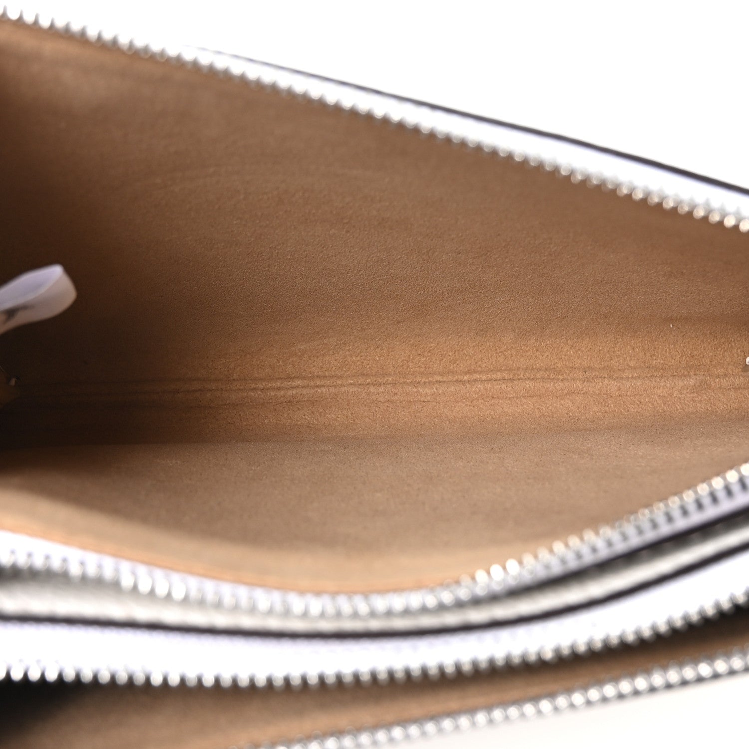 Grained Calfskin Milla Double Crossbody Bag White