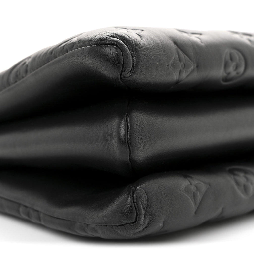 Lambskin Embossed Monogram Coussin PM Black
