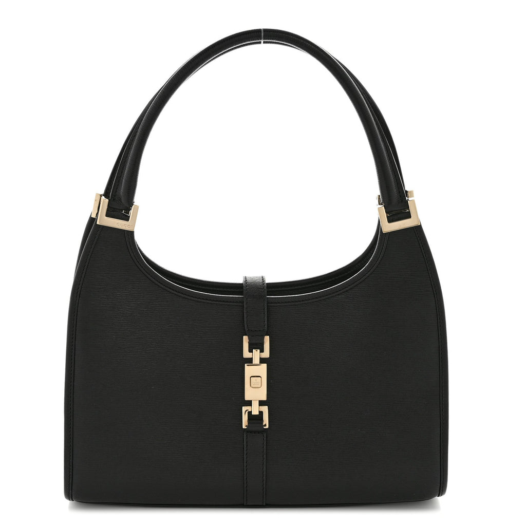 Calfskin Bardot Hobo Black