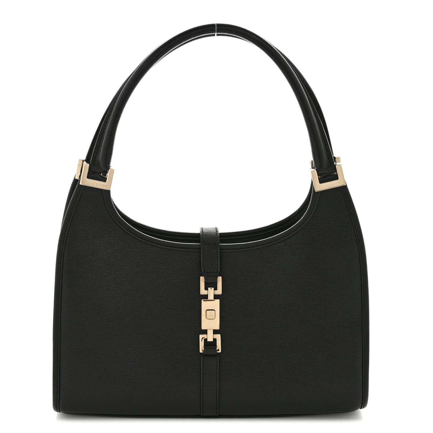 Calfskin Bardot Hobo Black