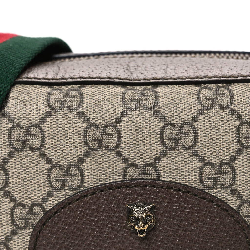 GG Supreme Monogram Web Neo Vintage Shoulder Bag Beige New Acero Crop