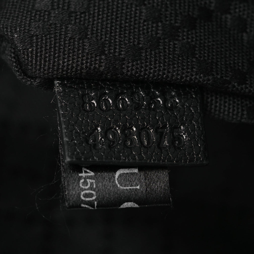 Grained Calfskin Medium Brea Crossbody Bag Black