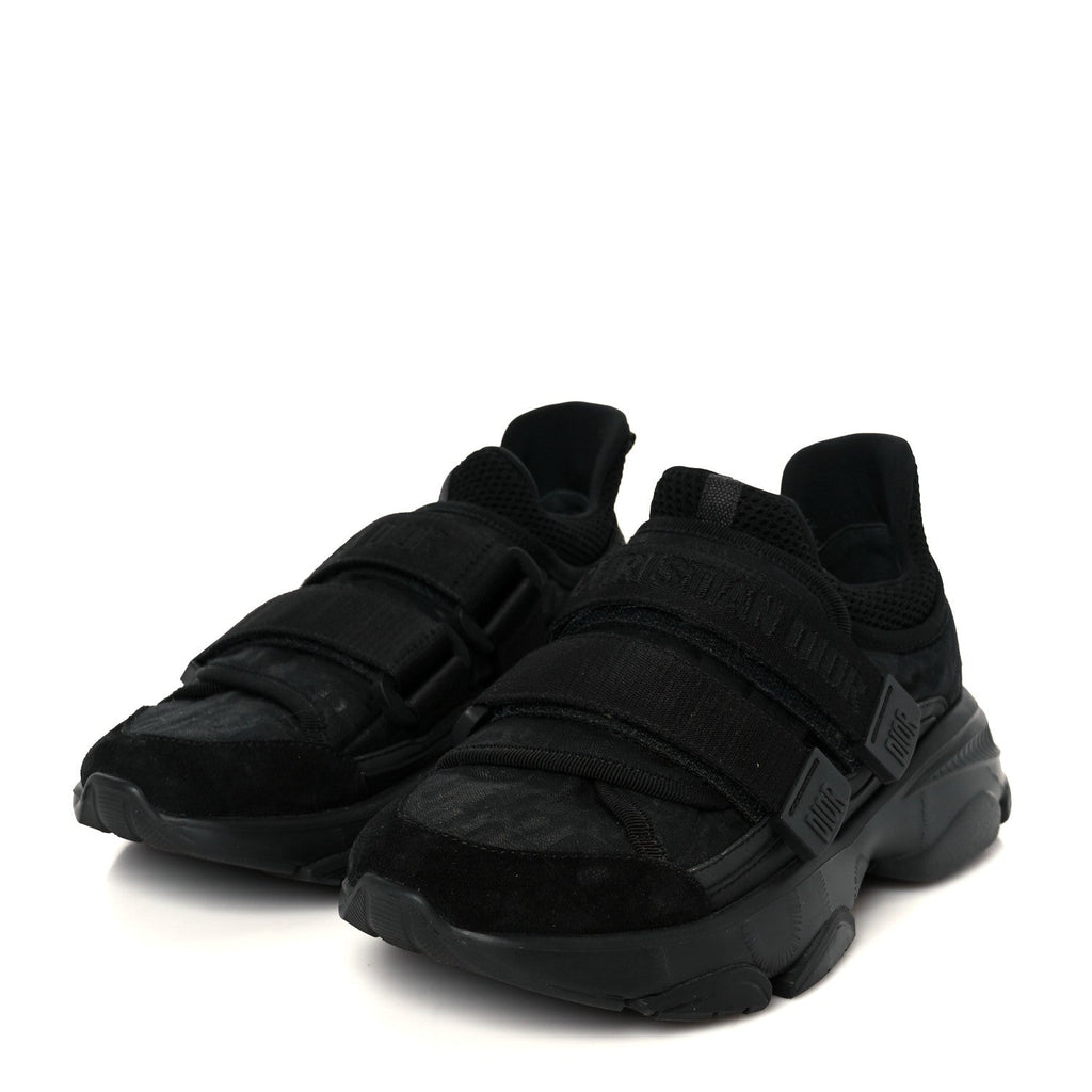 Shiny Oblique Technical Fabric Nylon Womens D-Wander Sneakers 35.5 Black