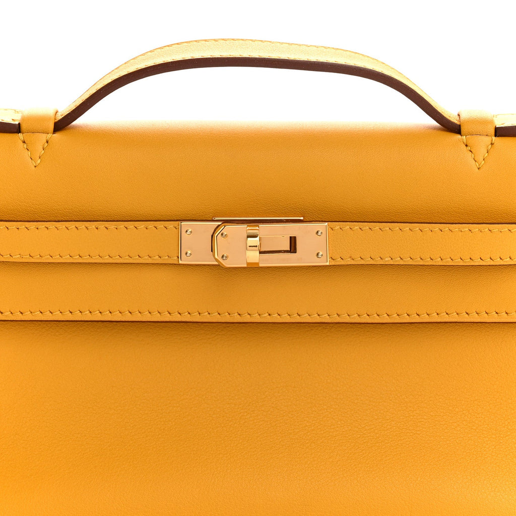 Swift Kelly Pochette Clutch Jaune Ambre