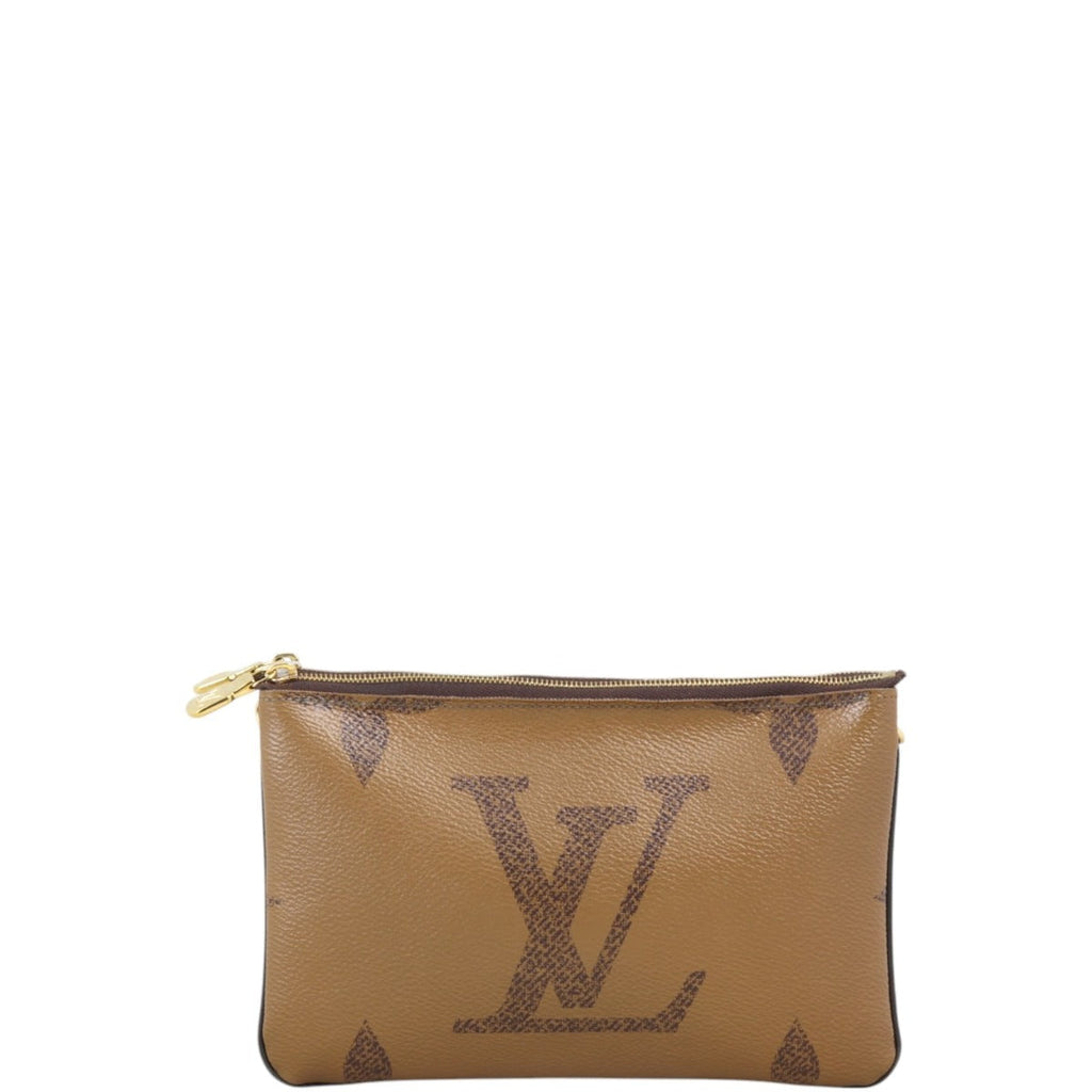 Louis Vuitton Double Zip Pochette Monogram Giant Reverse