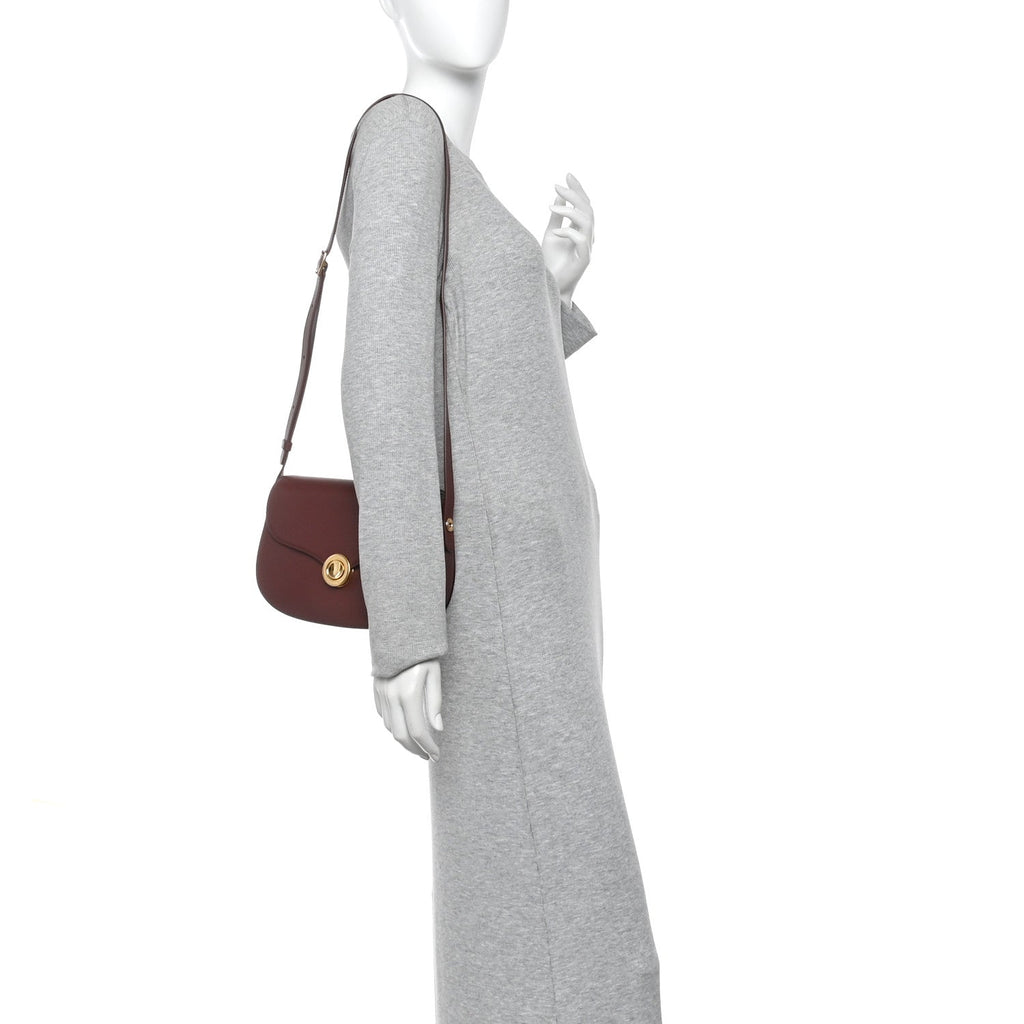 Grained Calfskin Ghiera Bag Azuki Beans