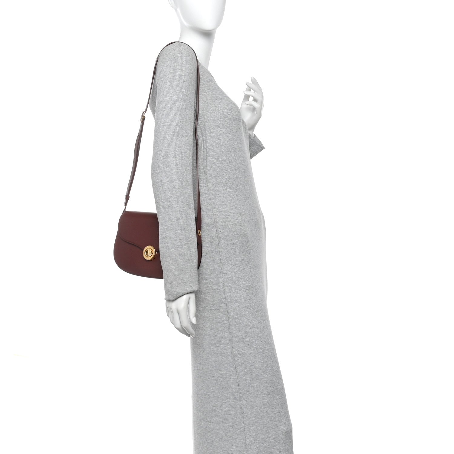 Grained Calfskin Ghiera Bag Azuki Beans