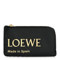 Calfskin Logo Coin  Holder Black
