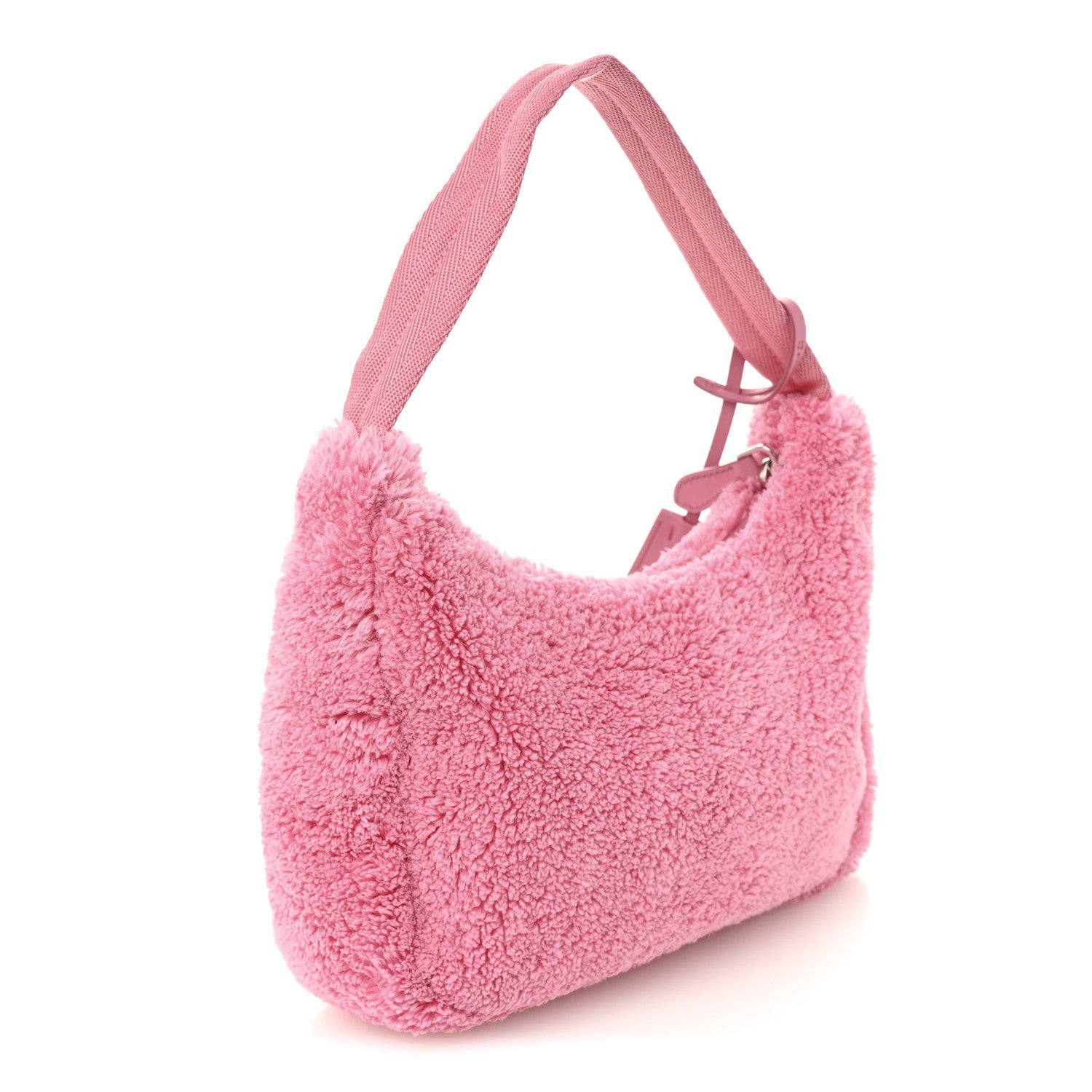 Terry Cloth Mini Re-Edition 2000 Bag Petalo Black