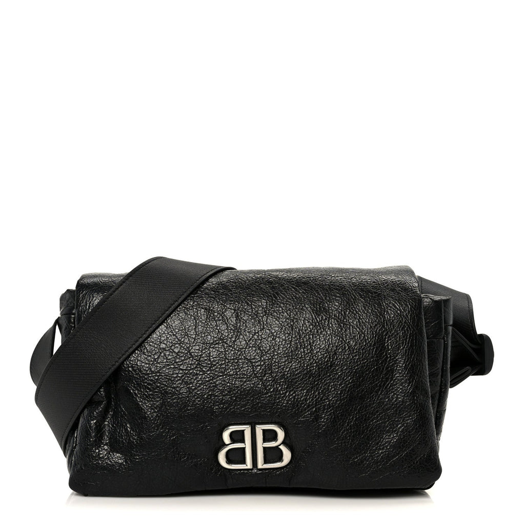 Arena Calfskin Small Monaco Flap Bag Black
