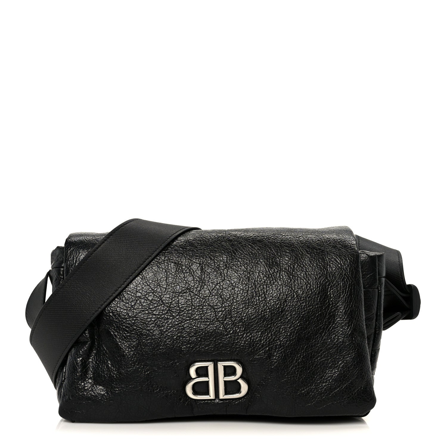 Arena Calfskin Small Monaco Flap Bag Black