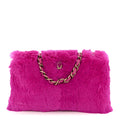 Rabbit Fur Shoulder Bag Fuchsia
