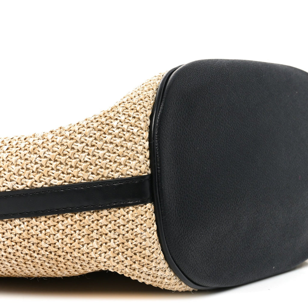 Raffia Saint Jacques Tote Black