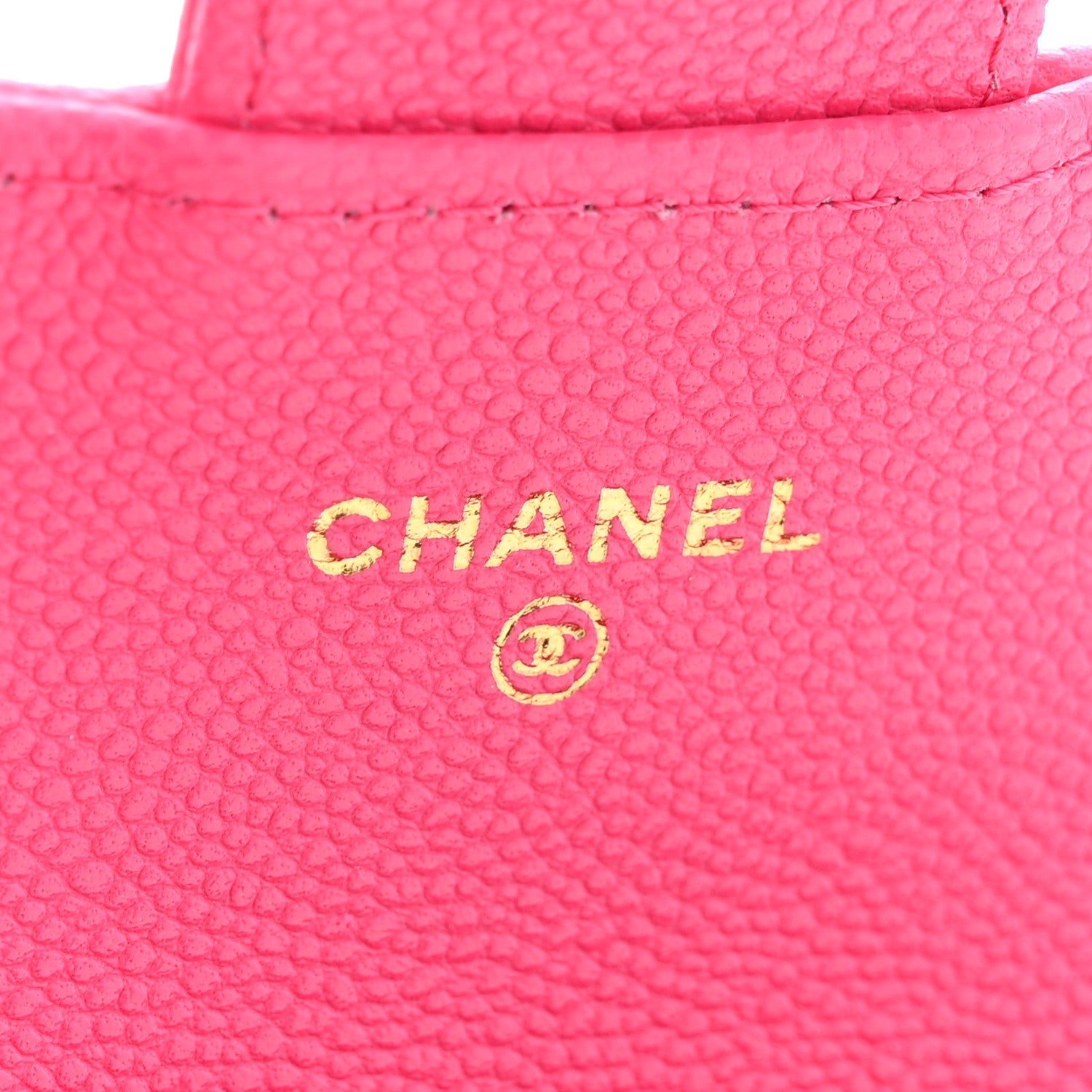 Caviar Quilted Flap  Holder Wallet Pink