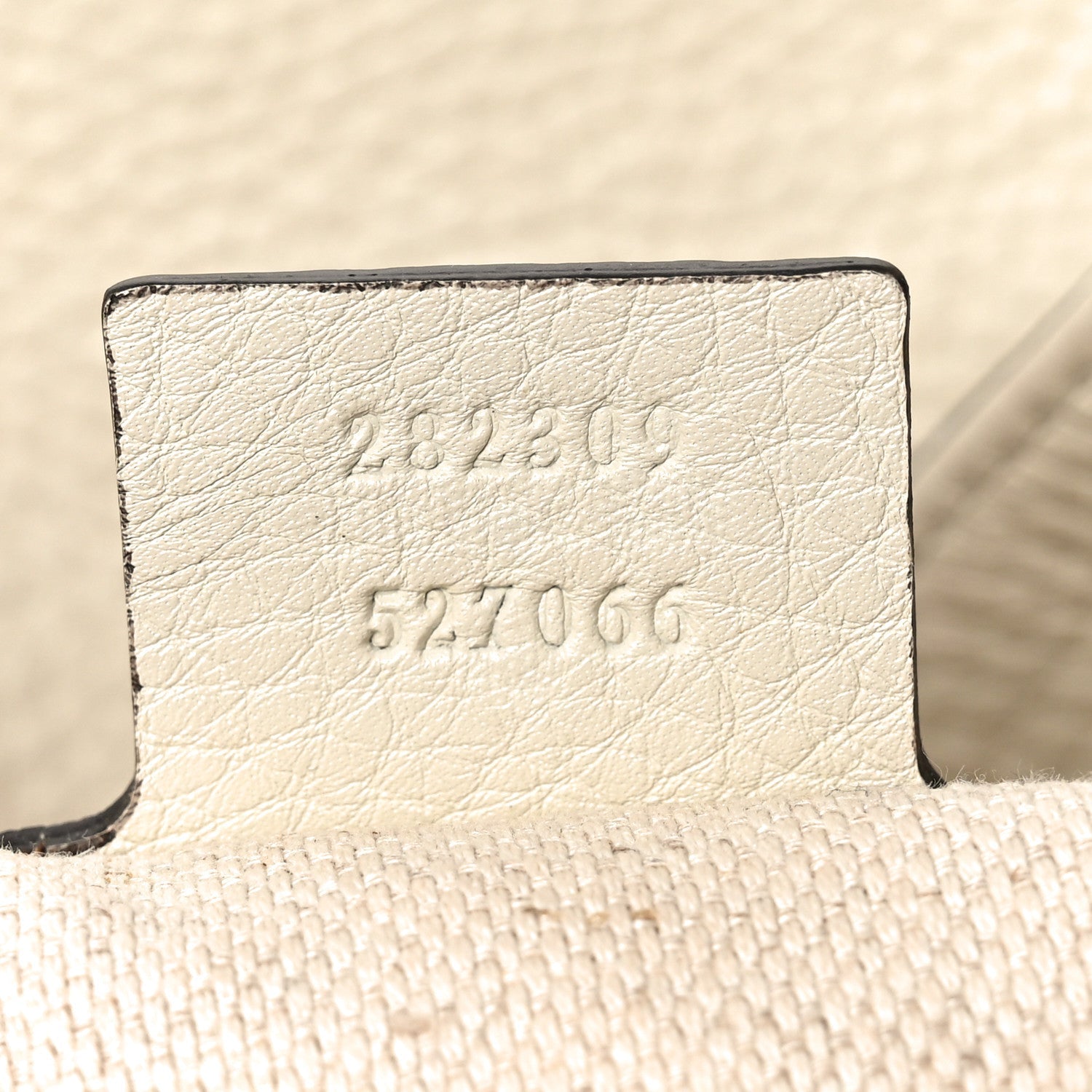 Pebbled Calfskin Medium Soho Shoulder Bag Off White