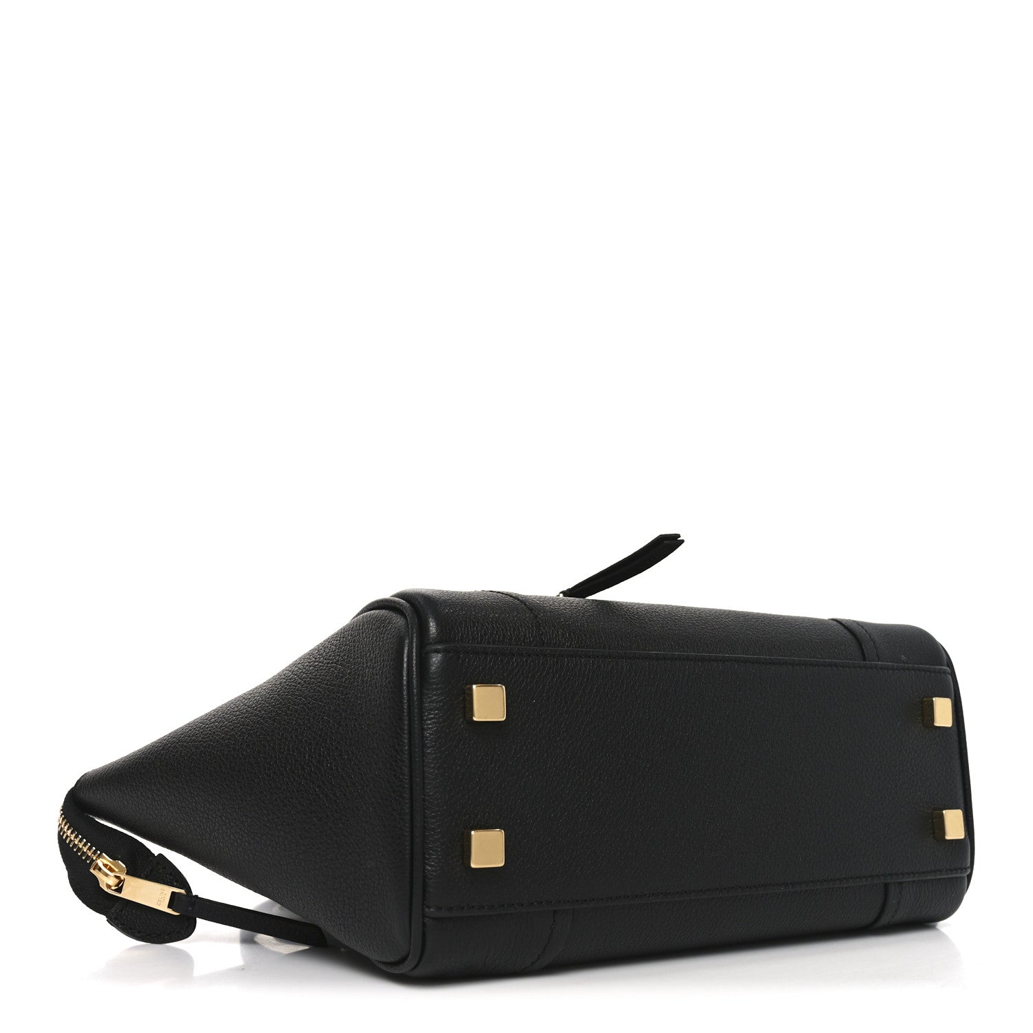 Supple Shiny Lambskin Little New Luggage Black