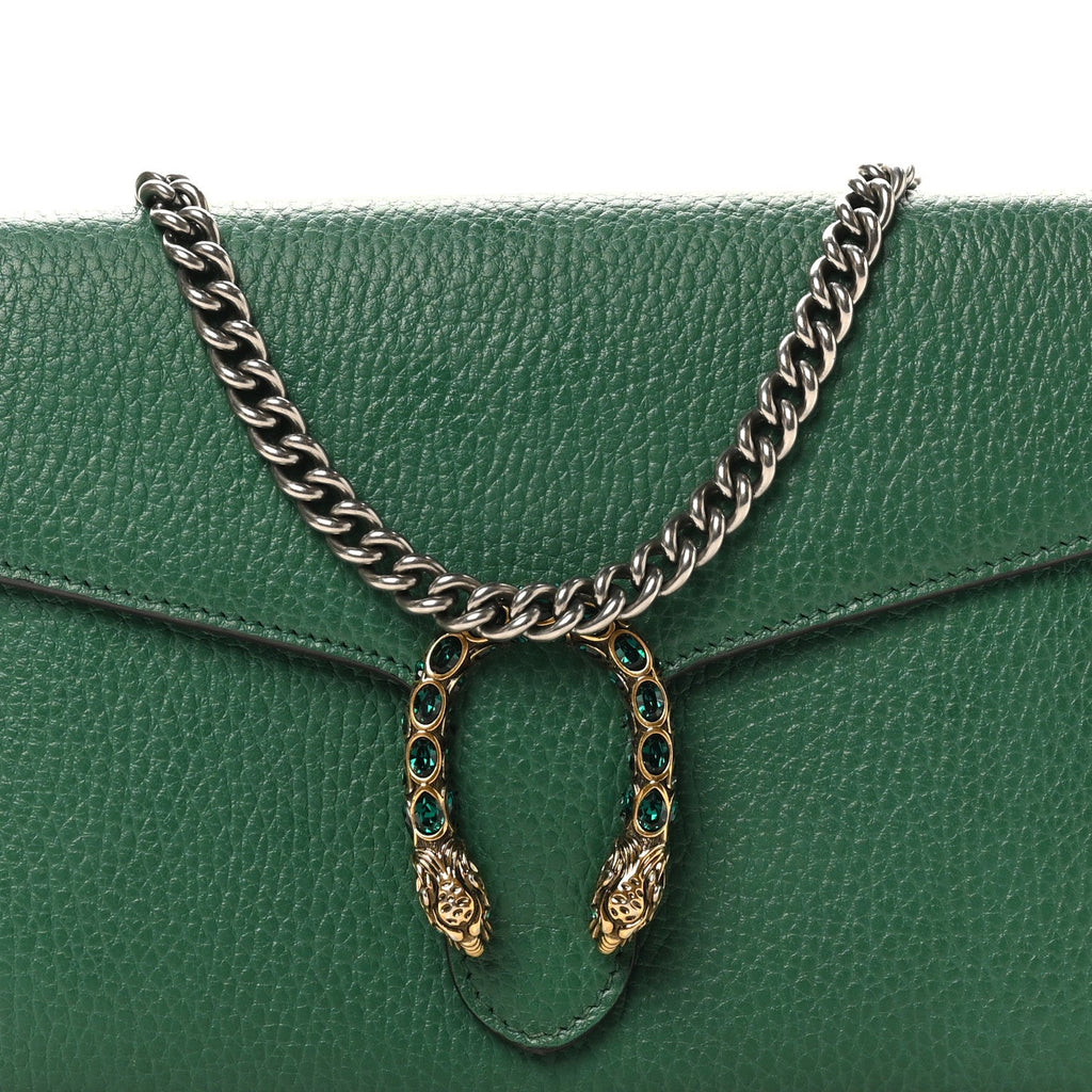 Calfskin Mini Dionysus Chain Wallet Emerald