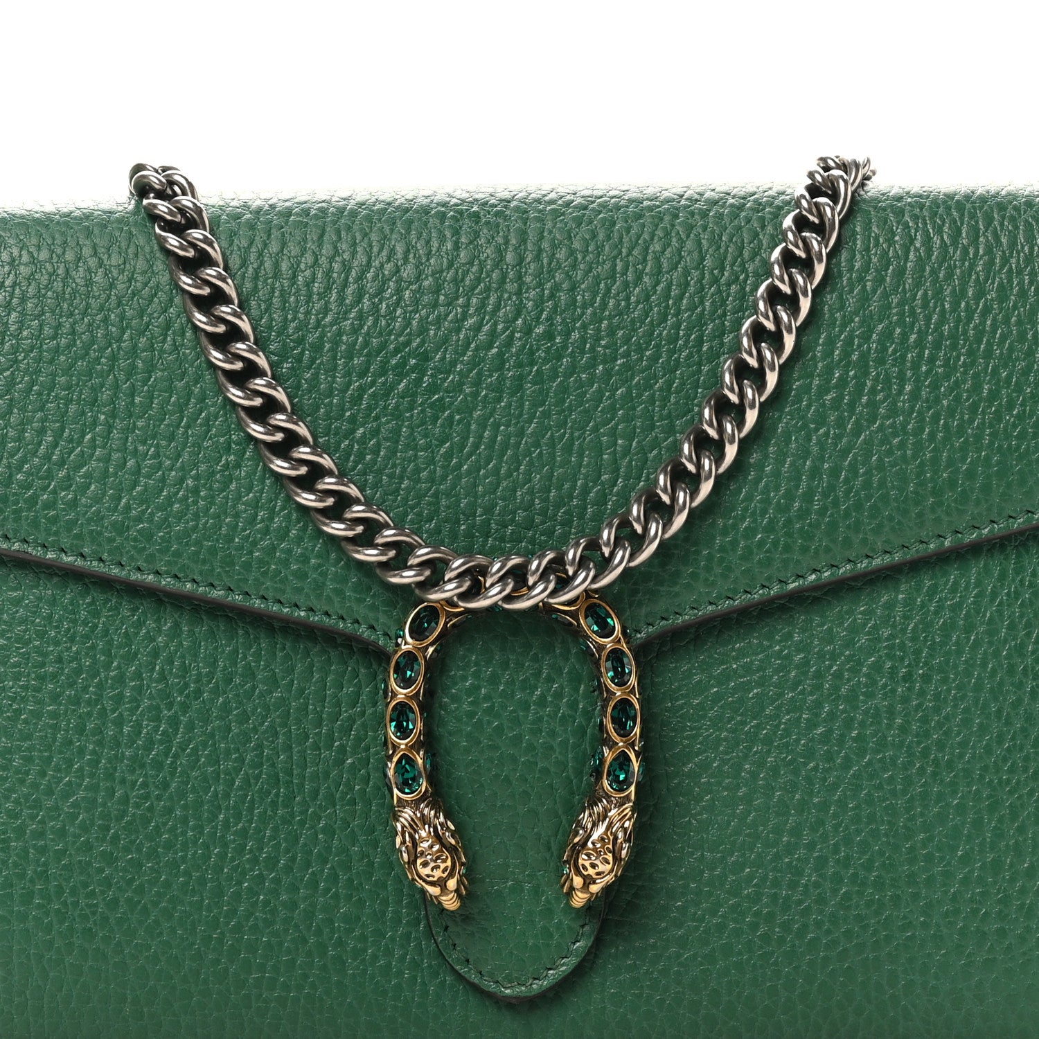 Calfskin Mini Dionysus Chain Wallet Emerald