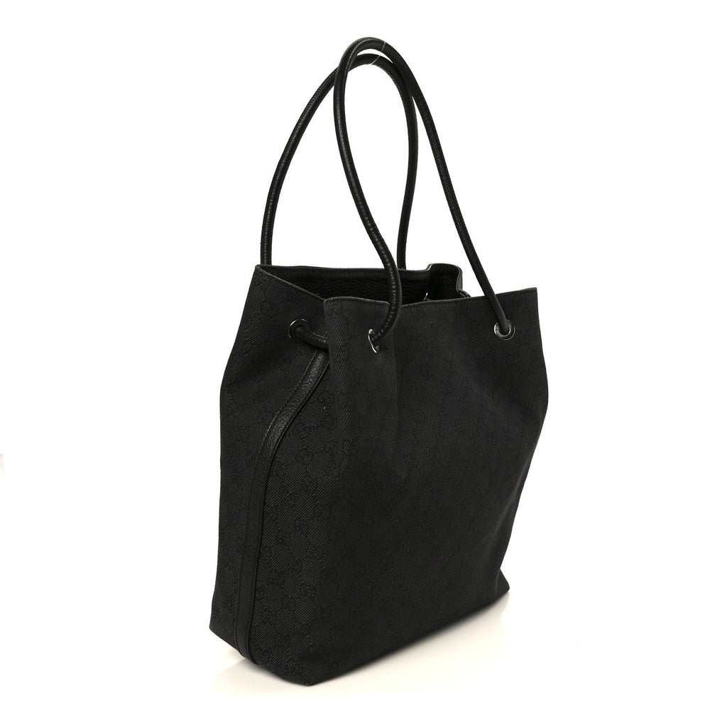 Canvas Monogram Gifford Shopping Tote Black