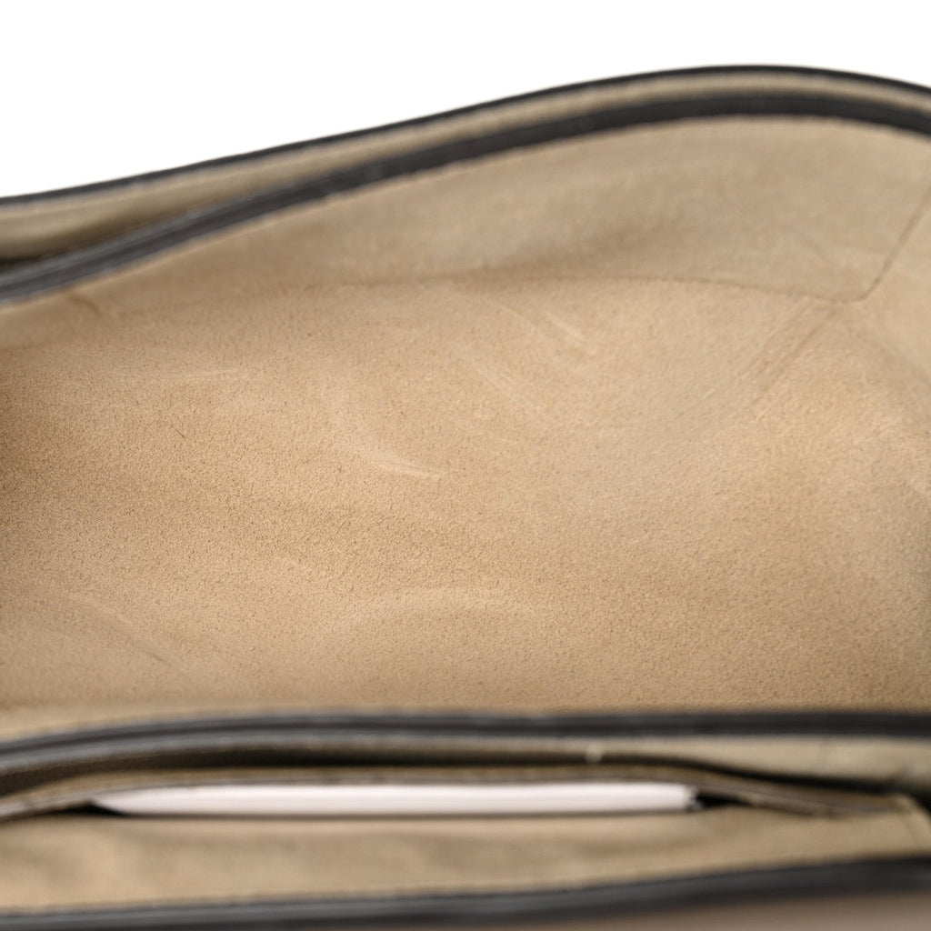 Suede Calfskin Small Faye Shoulder Bag Motty Grey