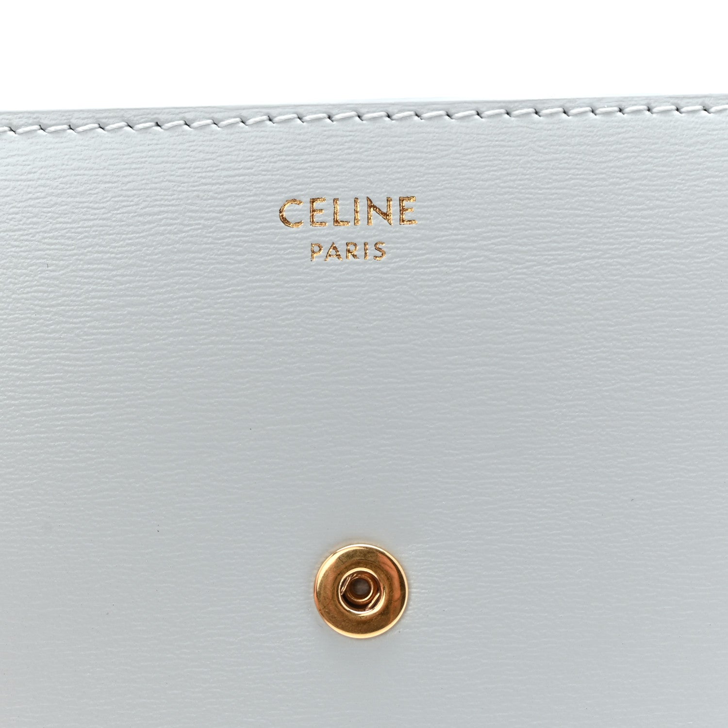 Shiny Calfskin Small Triomphe Wallet Soft Blue