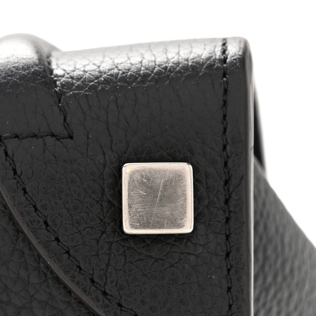 Drummed Calfskin Micro Luggage Black
