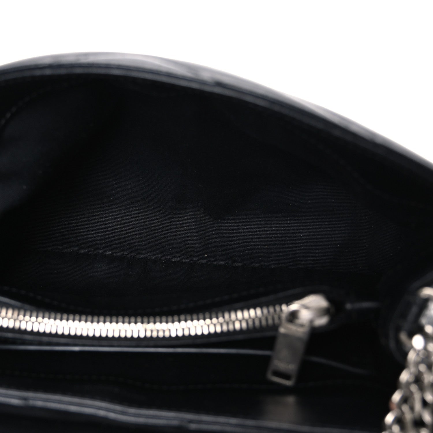Calfskin Y Quilted Monogram Small Loulou Chain Satchel Black