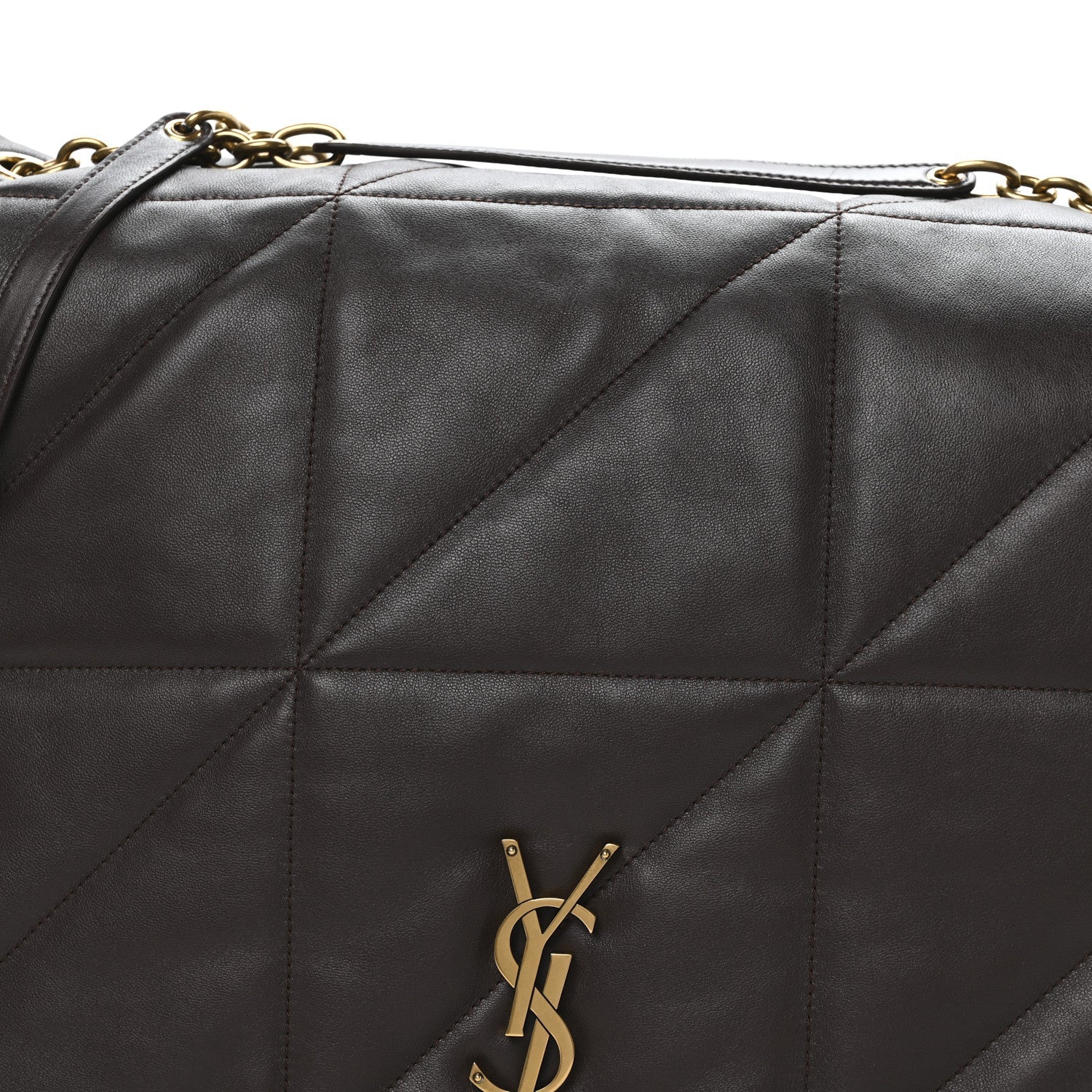 Lambskin Matelasse Monogram Large Jamie 4.3 Dark Sweet Chocolate