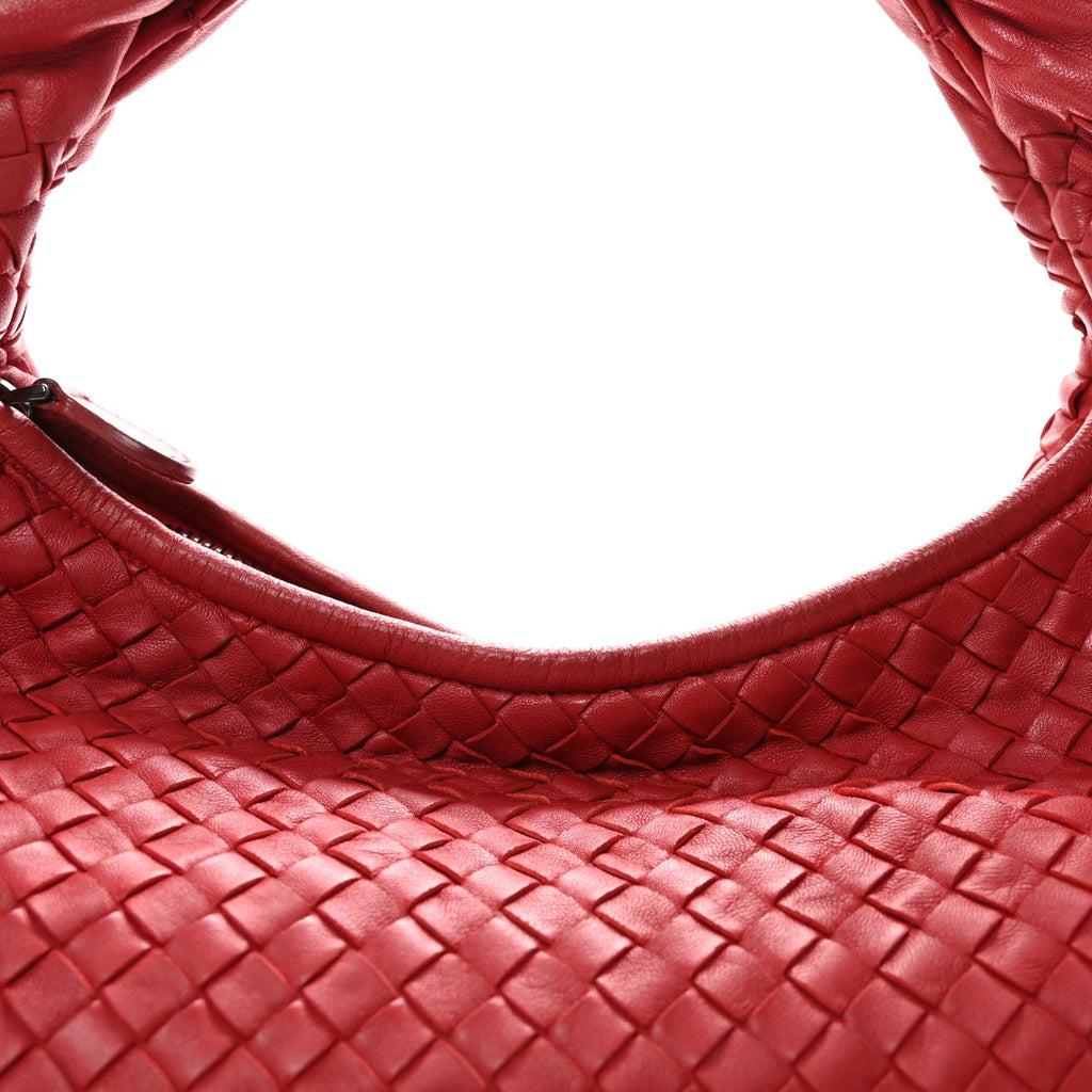 Nappa Intrecciato Medium Belly Veneta Hobo Rust