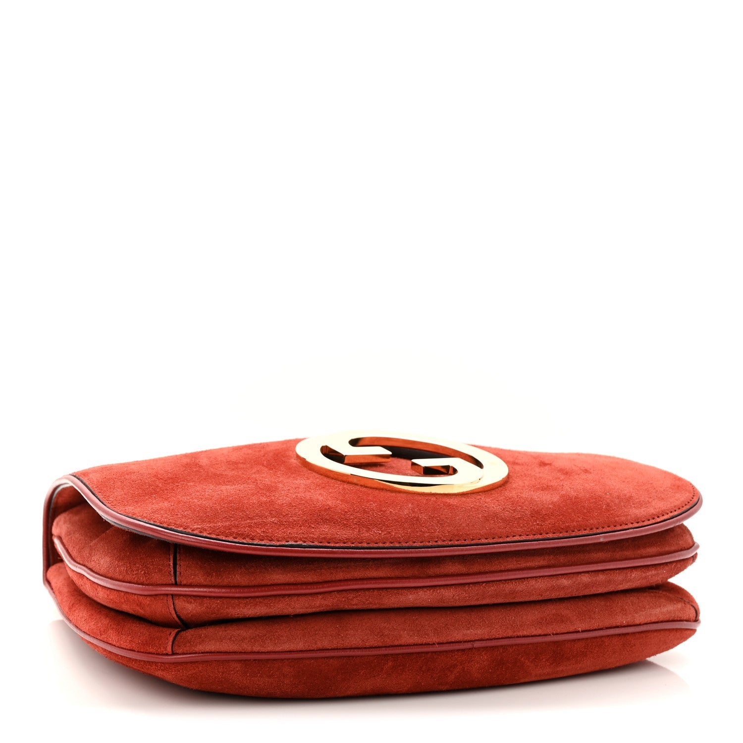 Suede Talco Roxy Calfskin Web Medium Blondie Shoulder Flap Bag Blondie Red