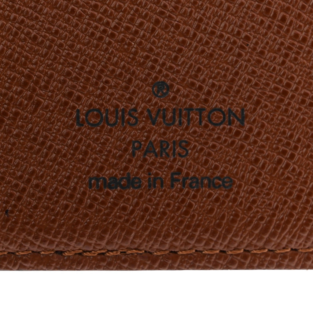 Monogram Checkbook Holder Case Wallet