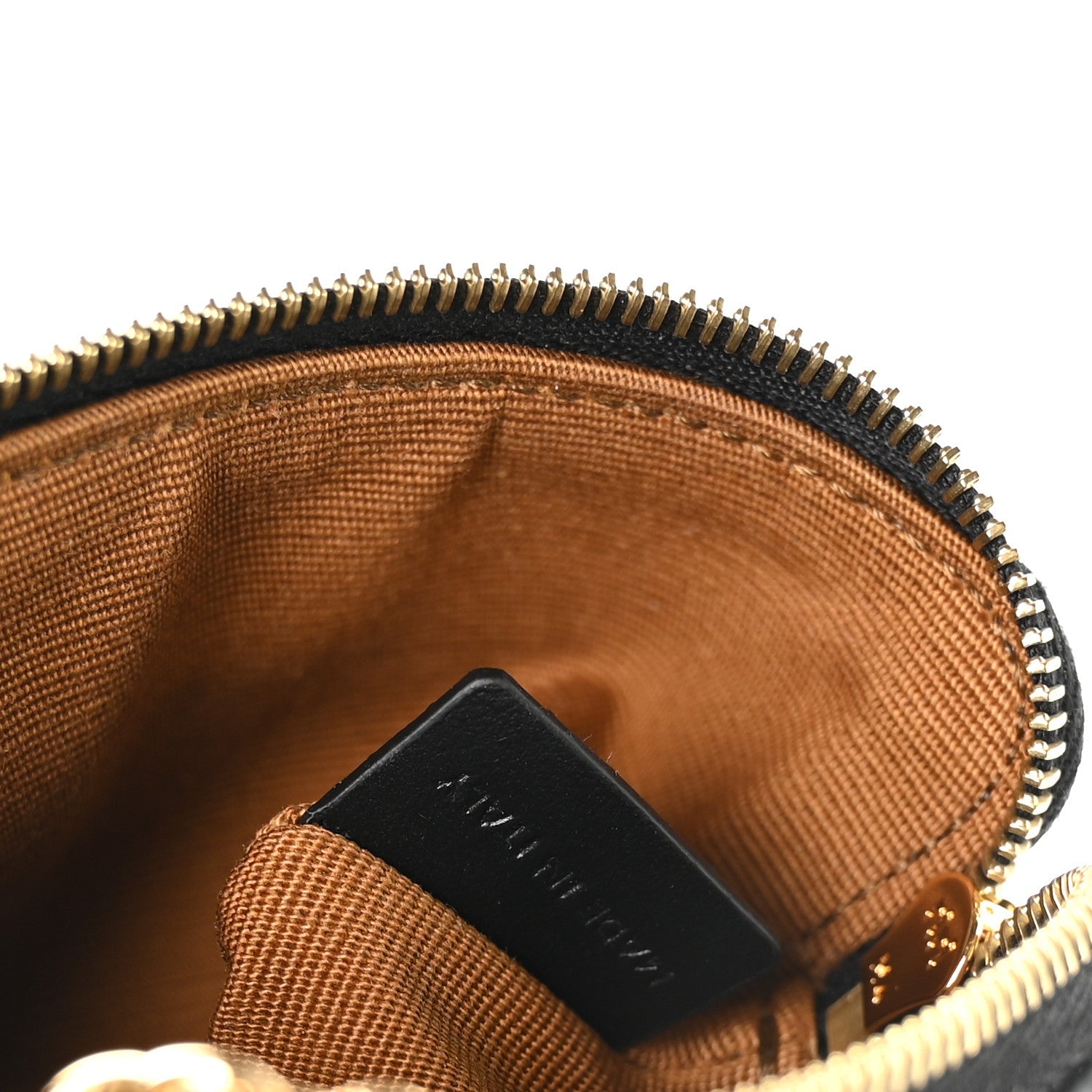 Triomphe Canvas Logo Coin and  Pouch With Hook Black