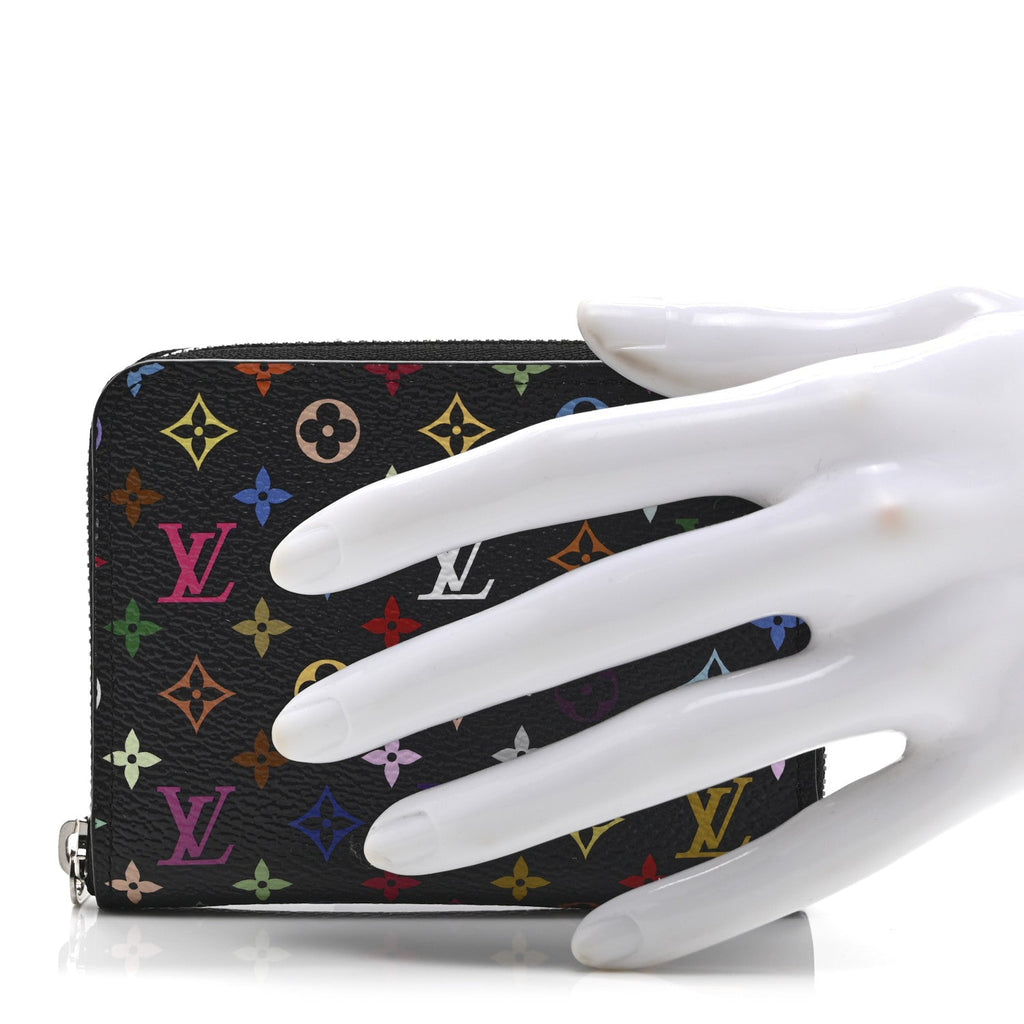 LV x TM Monogram Multicolor Zippy Coin Purse Black