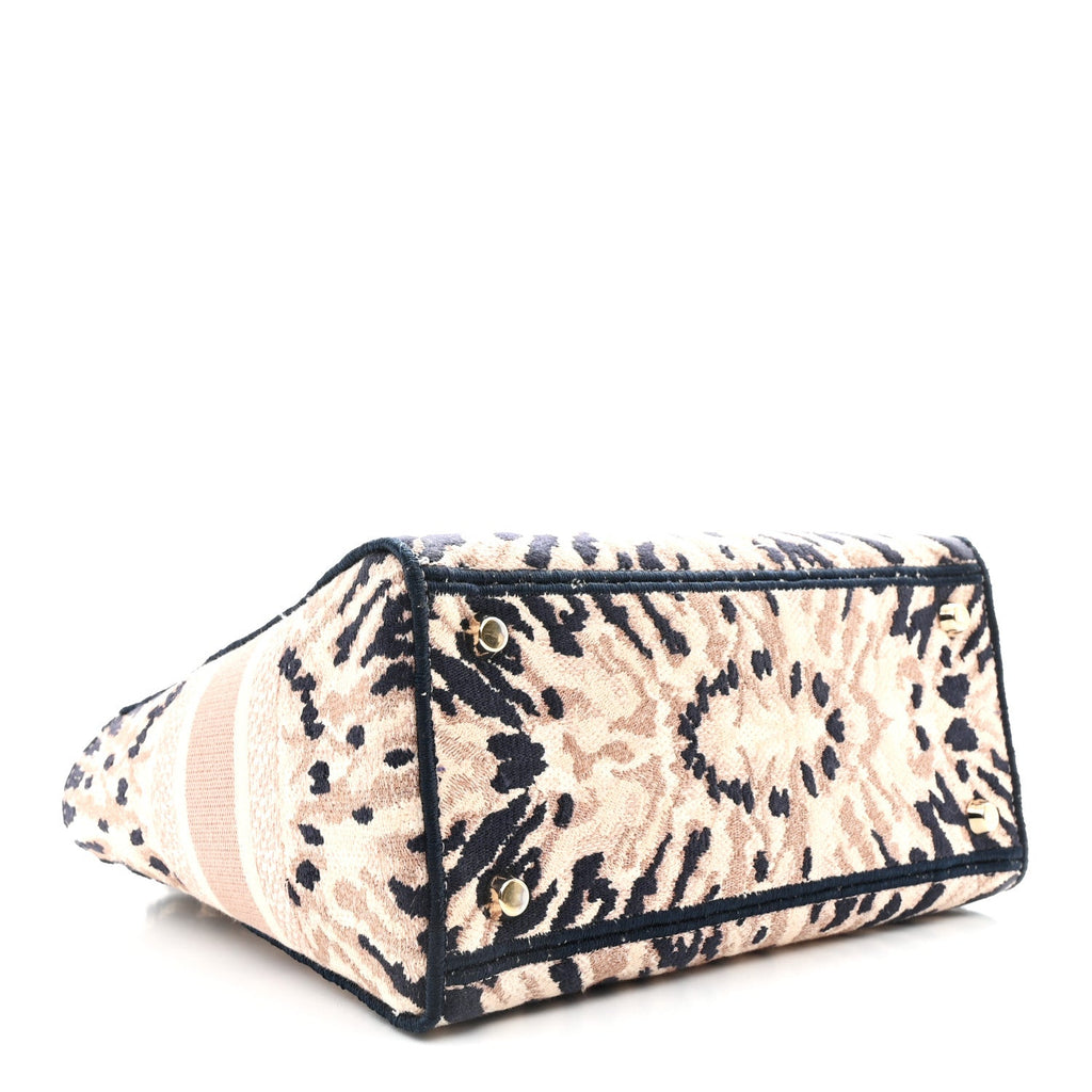 Canvas Embroidered Medium Tie And Dior Lady D-Lite Multicolor