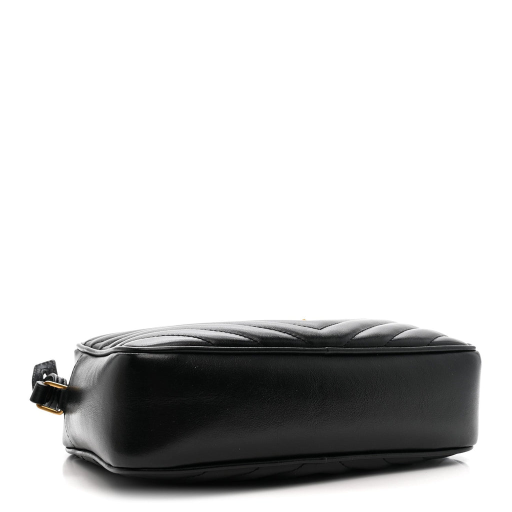Calfskin Matelasse Monogram Lou Camera Bag Black