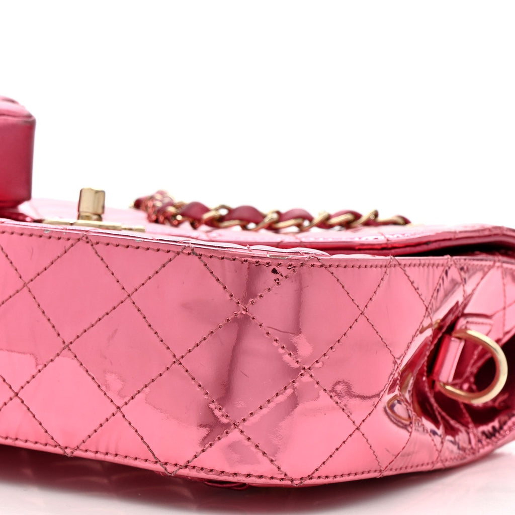 Mirror Calfskin Metallic Calfskin Quilted Hollywood Boulevard Backpack Pink