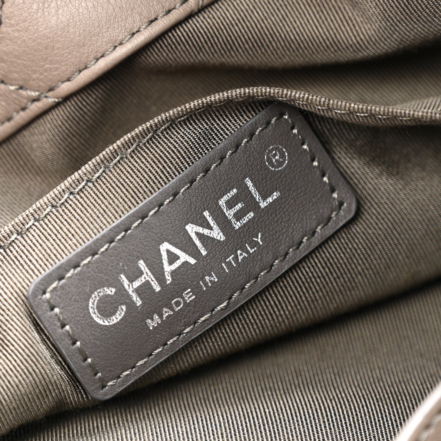 Calfskin Stitched Large Hobo Grey