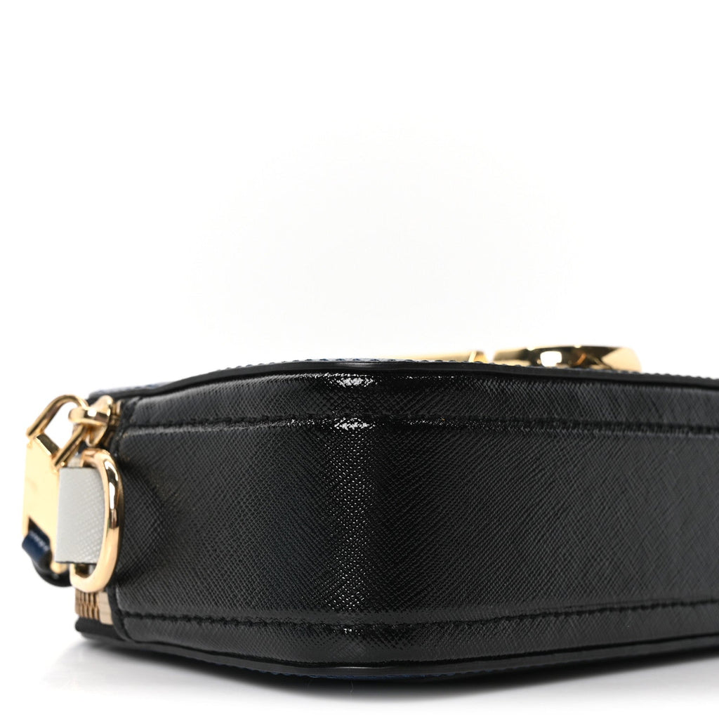 Saffiano Small Snapshot Camera Bag Navy Blue Multicolor