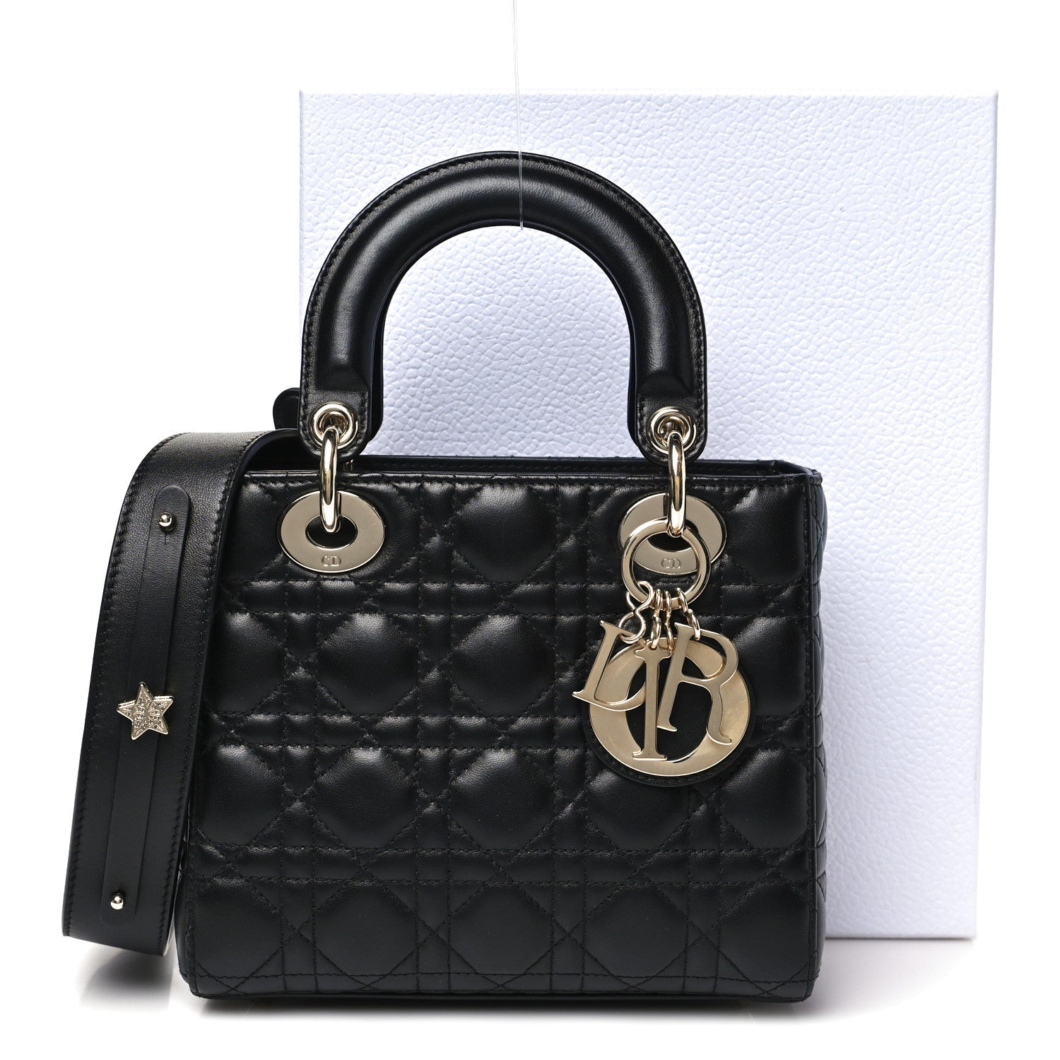 Lambskin Cannage Small My ABCDior Lady Dior Black