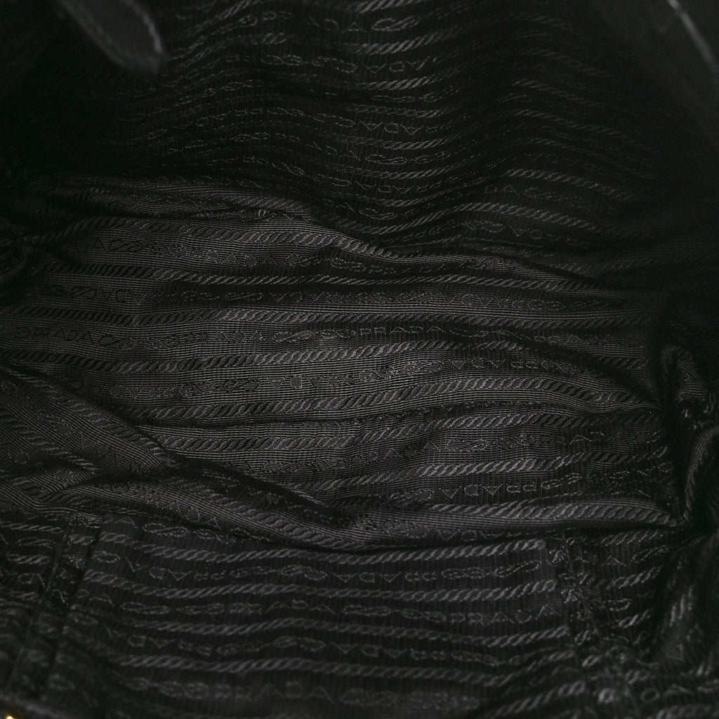 Tessuto Nylon Chevron Quilted Tote Black