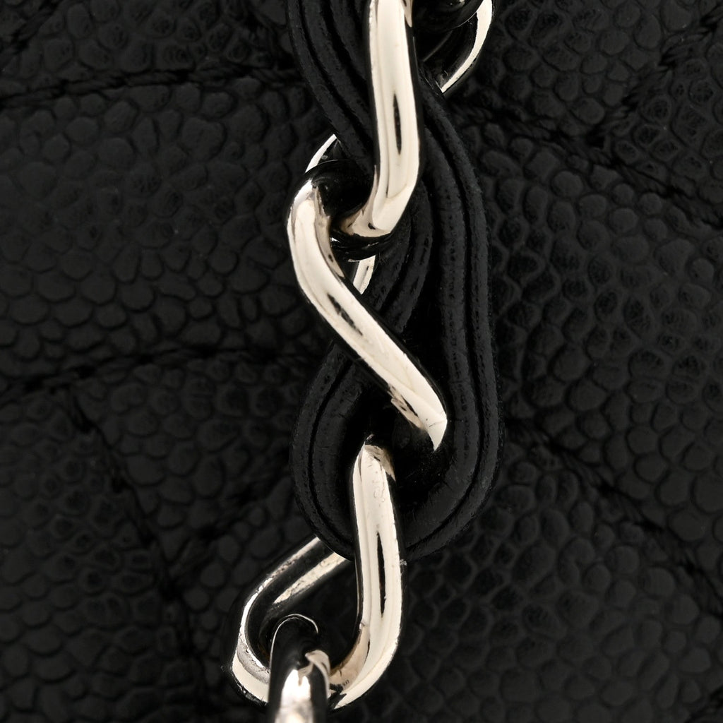 Caviar Quilted Grand Shopping Tote GST Black
