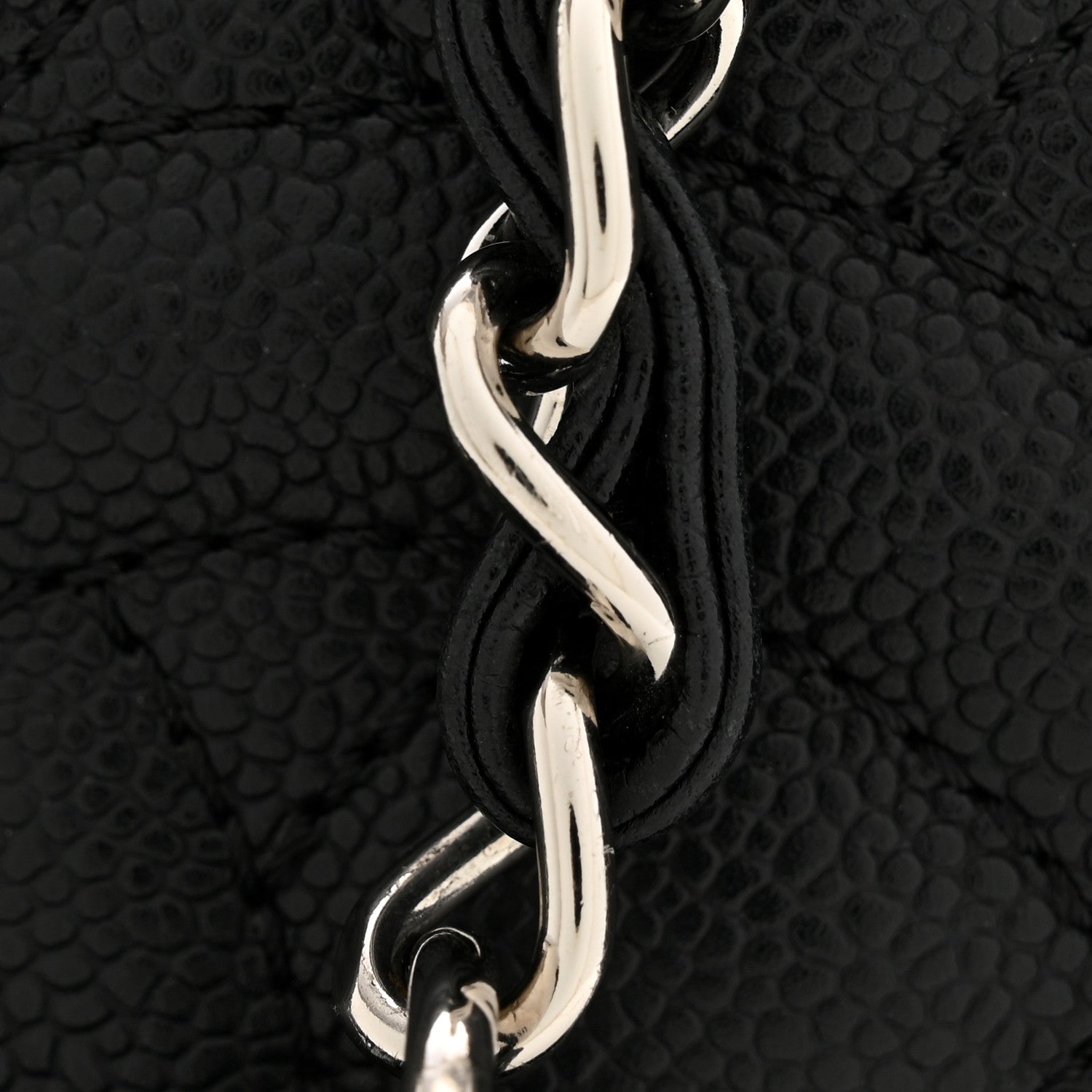 Caviar Quilted Grand Shopping Tote GST Black