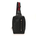 GG Supreme Monogram Web Belt Bag Black Grey