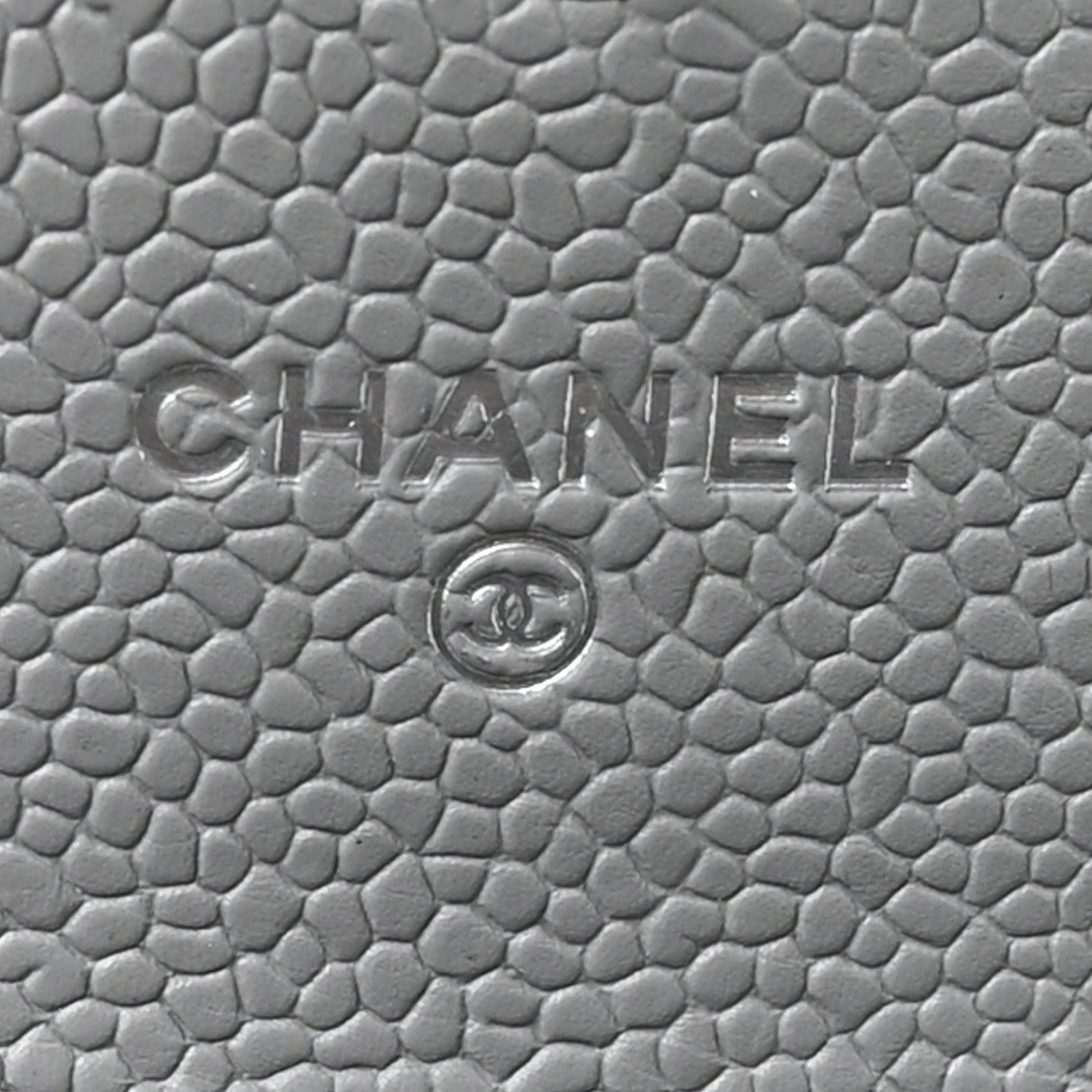 Caviar Chevron Quilted Boy  Holder Wallet Grey