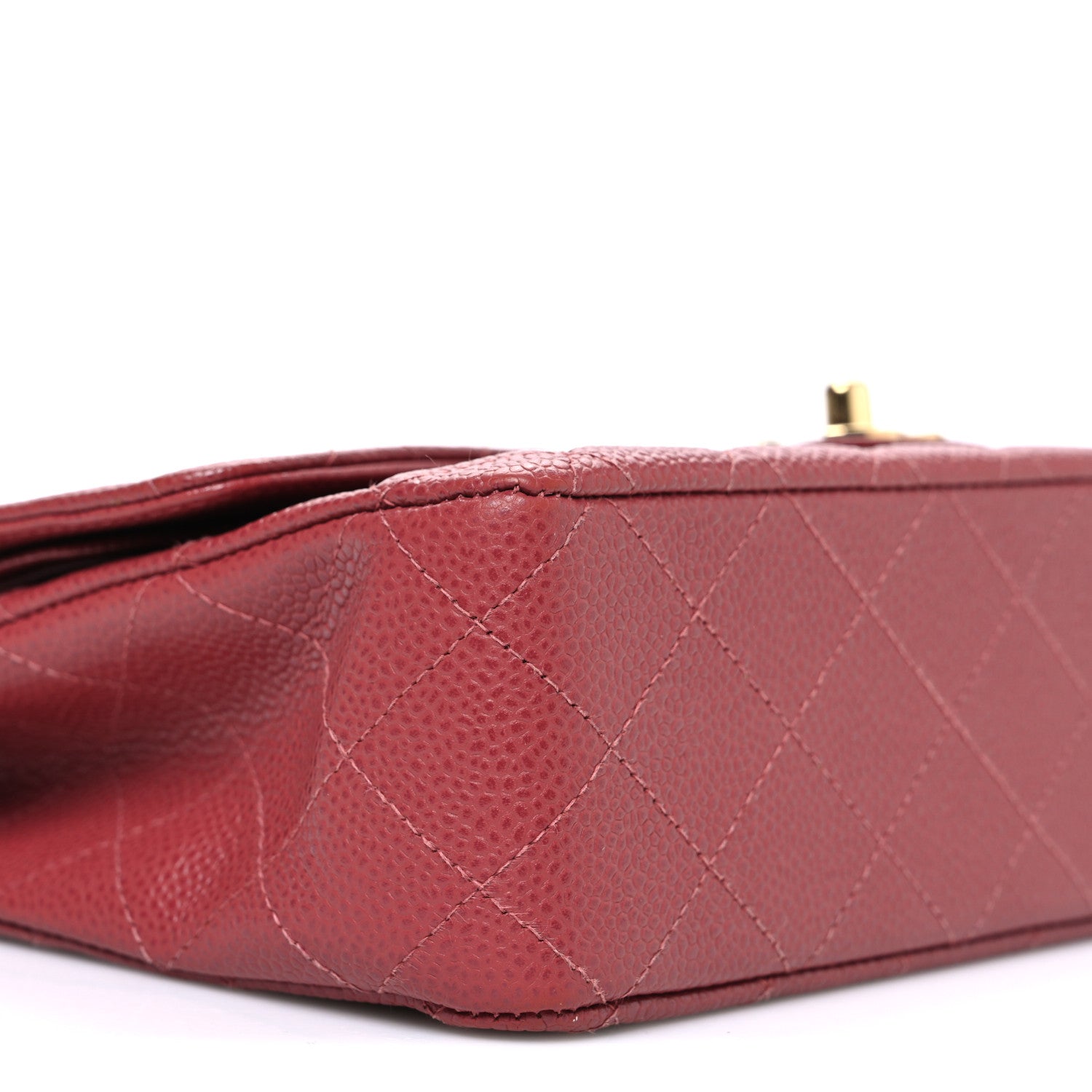 Caviar Quilted Medium Double Flap Dark Pink