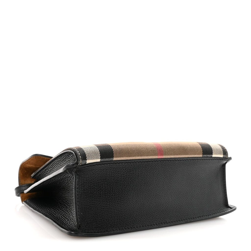Derby Calfskin House Check Small Macken Crossbody Bag Black