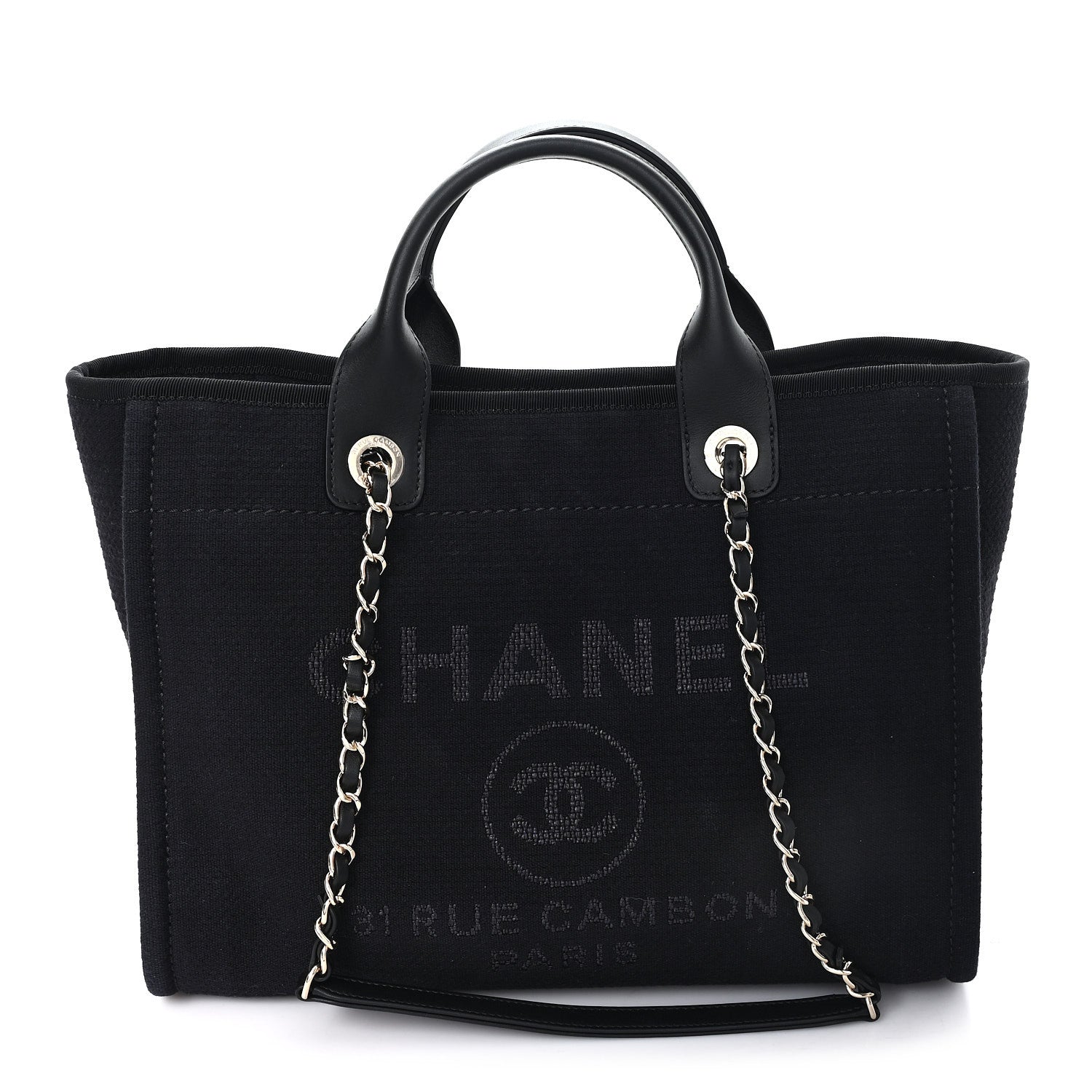 Mixed Fibers Small Deauville Tote Black