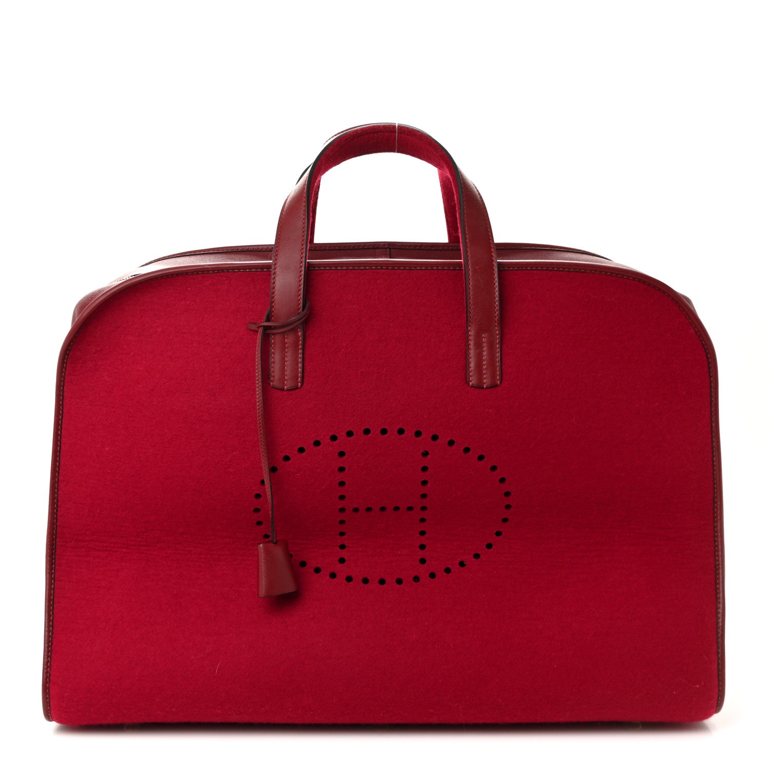 Felt Barenia Feu2Dou Travel Bag Rouge Vif Rouge H