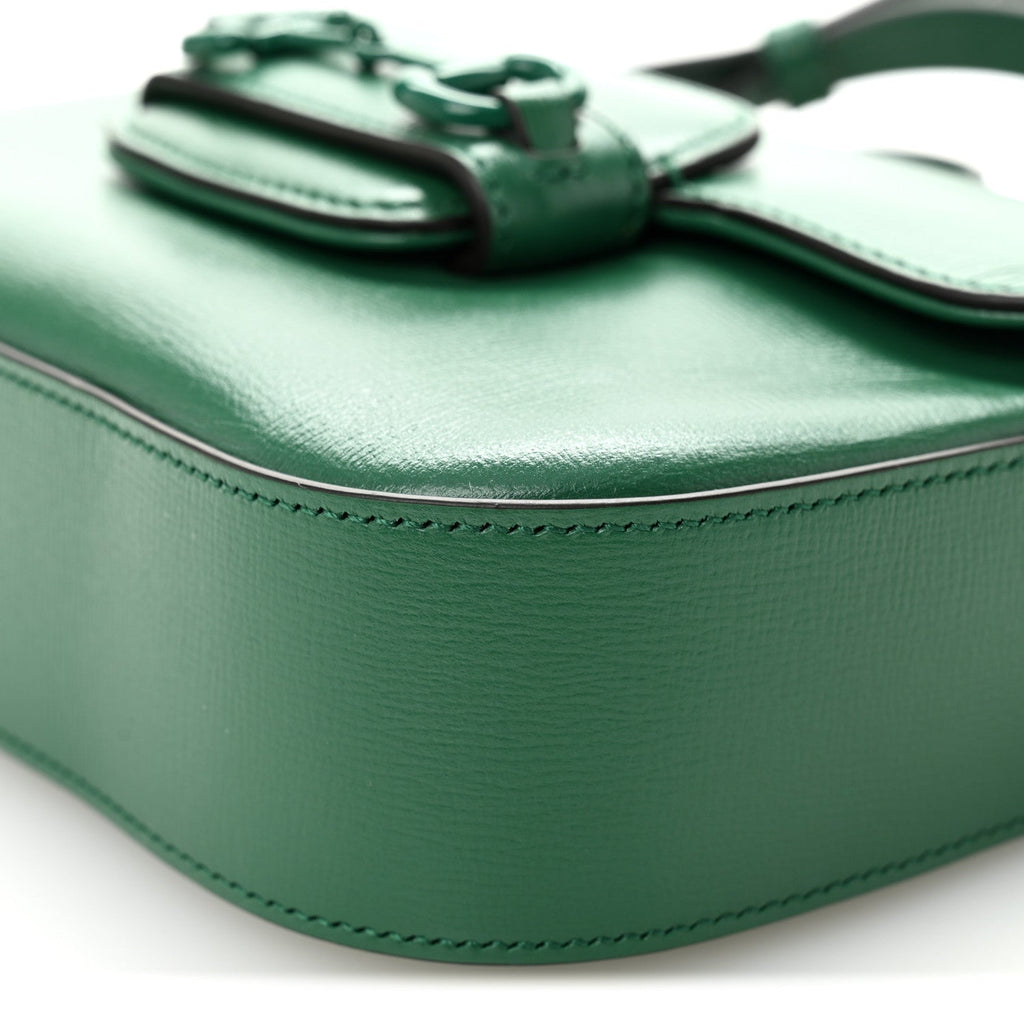 Azalea Calfskin Web Monochrome Horsebit 1955 Shoulder Bag Emerald