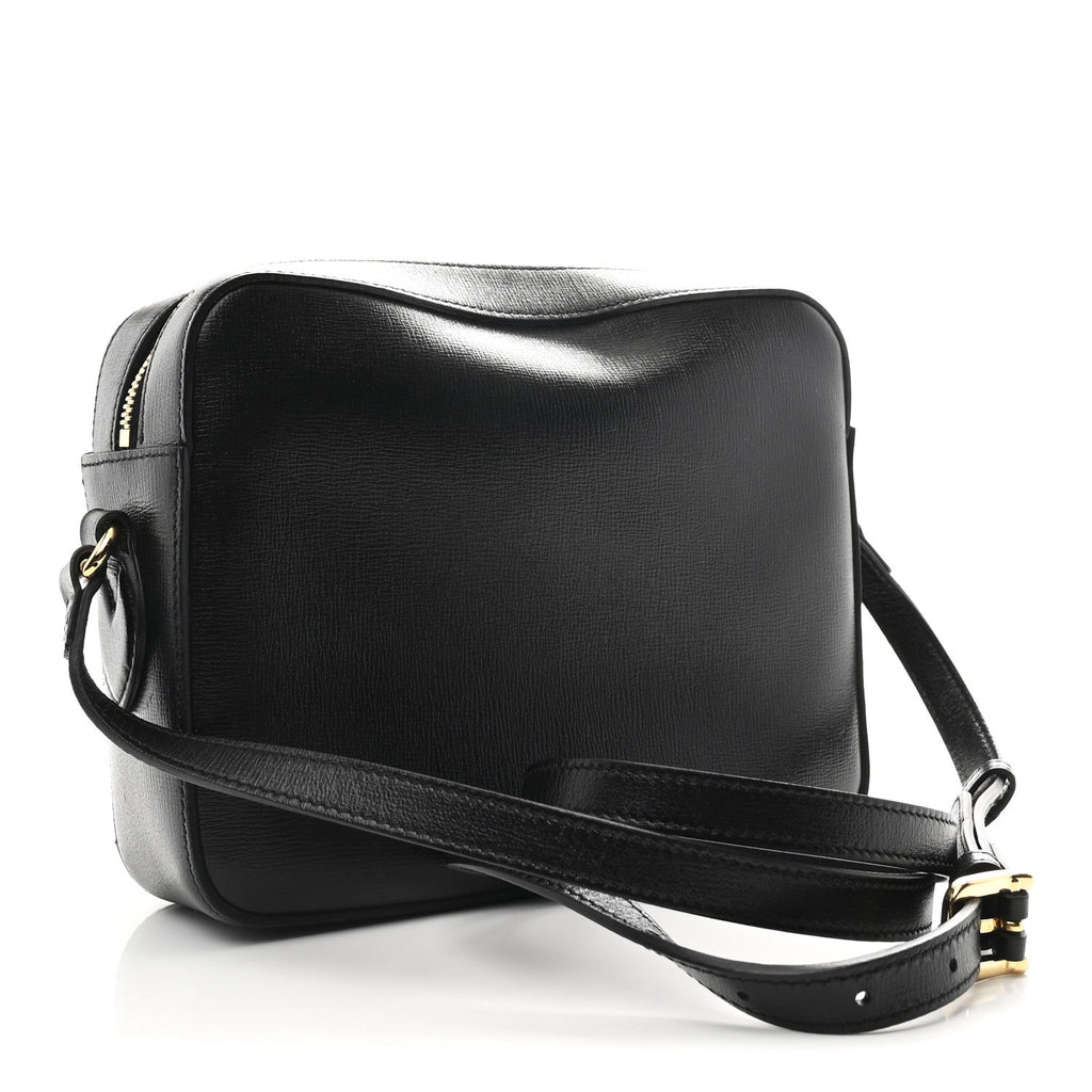 Textured Calfskin Small Horsebit 1955 Shoulder Bag Black
